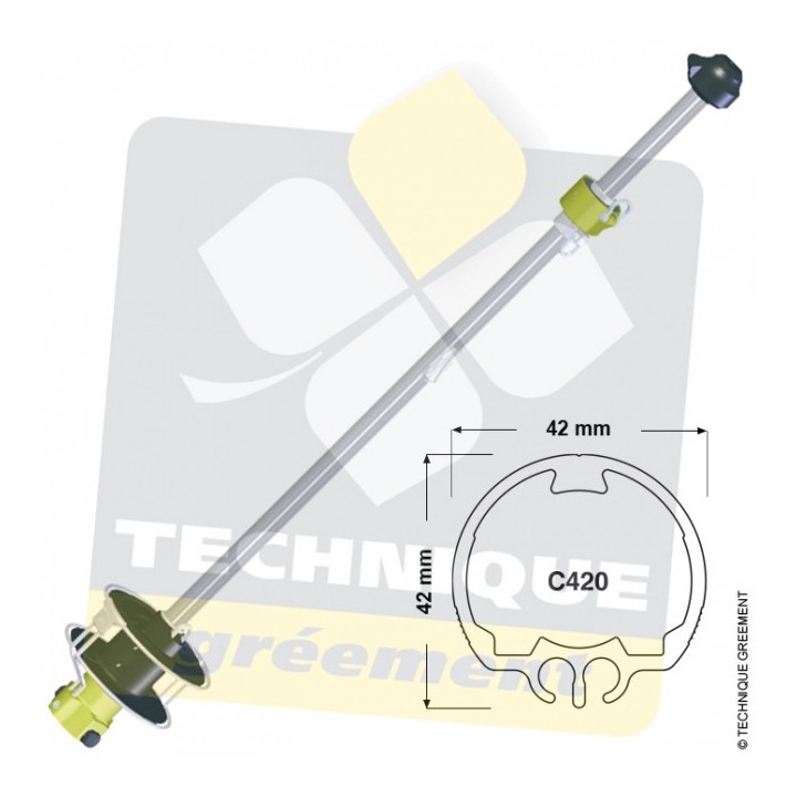 Enrouleur Profurl C420 - Etai de 10mm ou 12mm (12,7mm avec ridoir ou œil démontable)