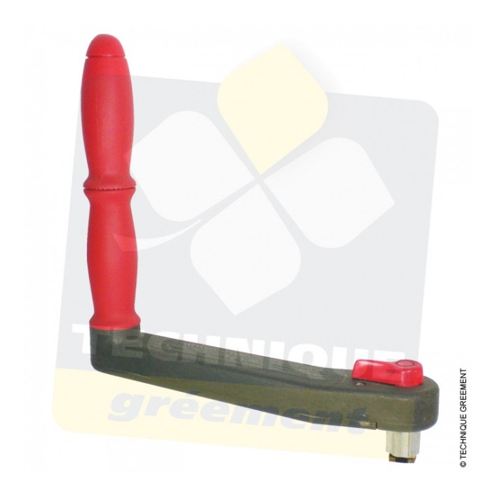 Manivelle Titan Magnum Grise 200mm à Verrouillage Poignée Double Rouge.