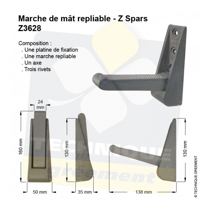 Marche de Mât Alu Repliable