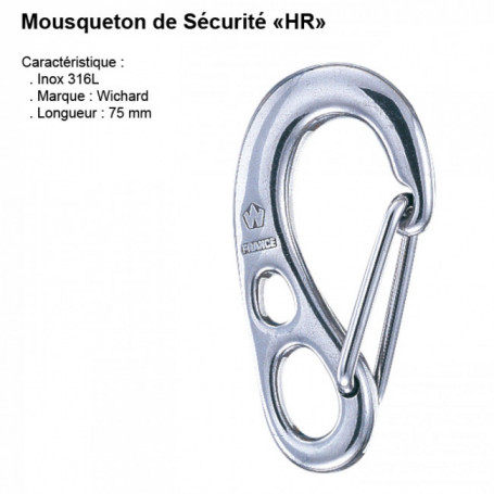 MOUSQUETON DE SECURITE NOIR 4X40MM