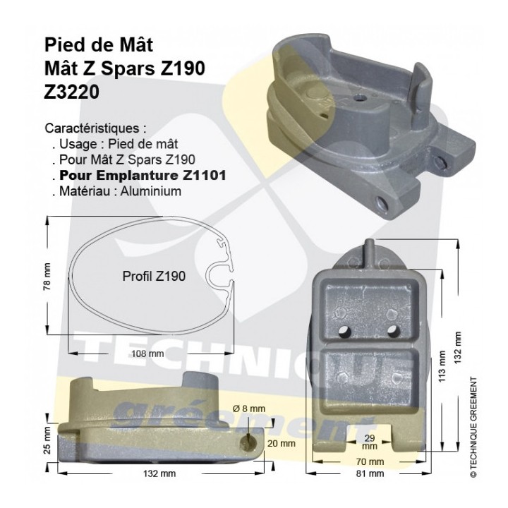 Pied Z190 A Bascule - Z3220