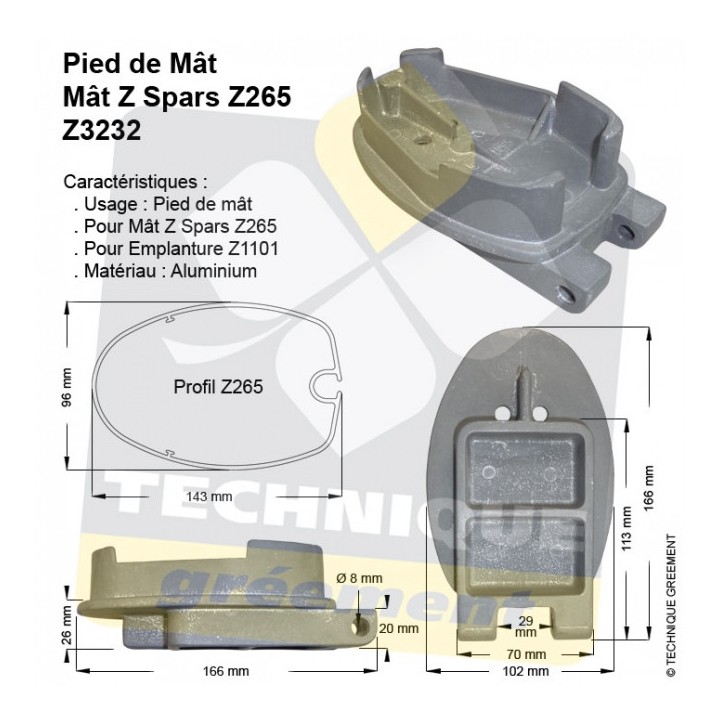 Pied Z265 A Bascule - Z3232