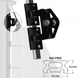 Rail de Guindant Chariot Têtière de GV FT30 Torlon