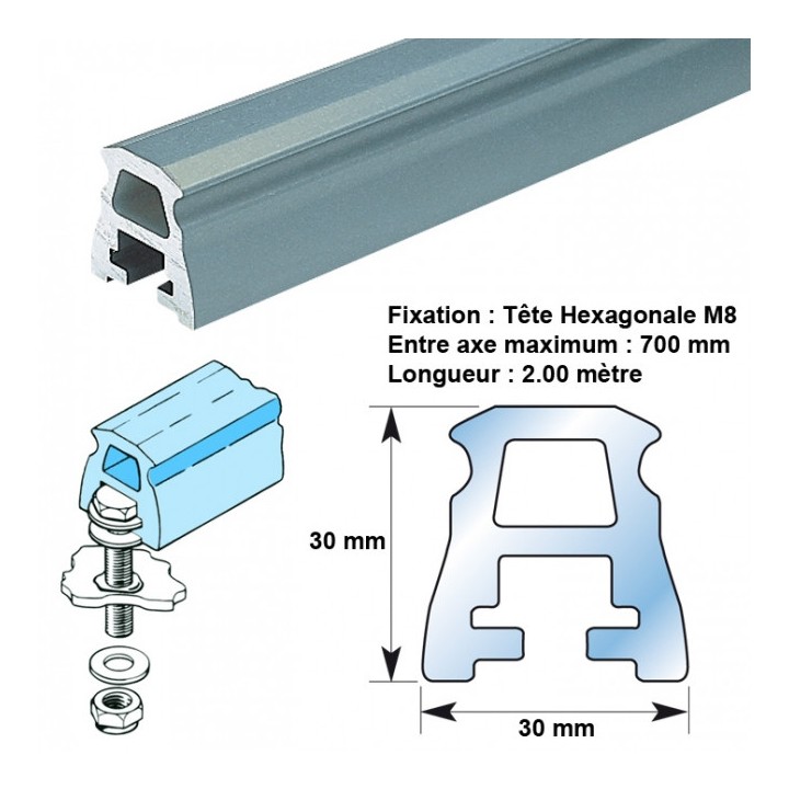 T1 Rail autoporteur 2m