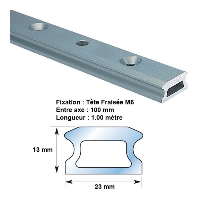 T1 Rail perce pour piston 1m