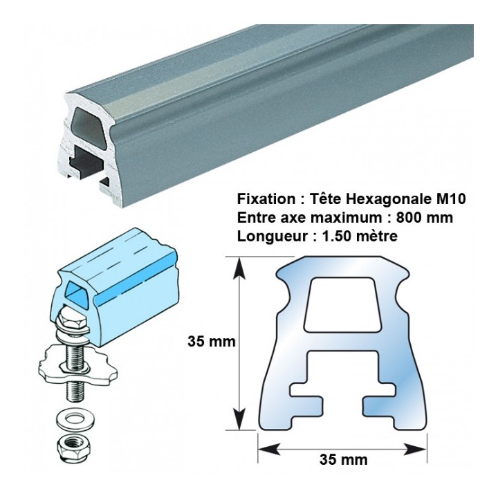 T2 Rail autoporteur 1.50m