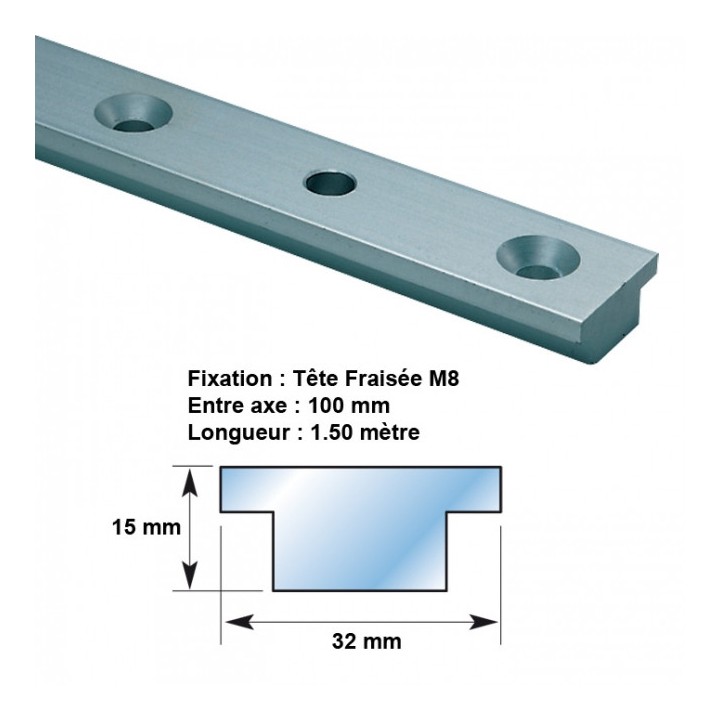T32 Rail en T 32mm 1.5m
