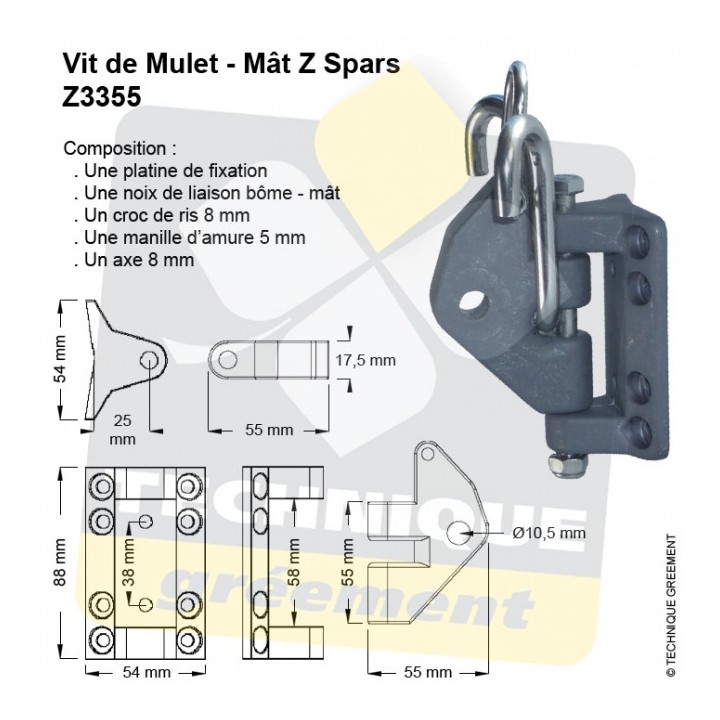 Vit de Mulet Mât ZSpars 145/170/190/230/265