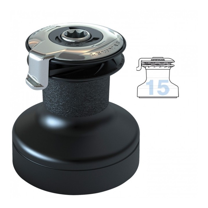 Winch Lewmar 15 ST EVO Self Tailing aluminium noir