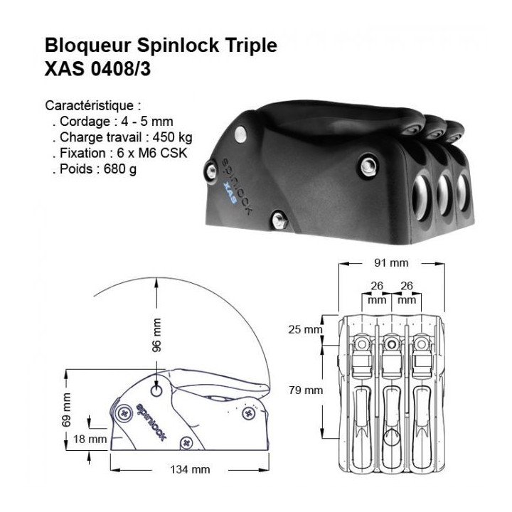 Bloqueur Spinlock XAS Triple