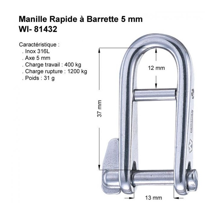Manille Rapide à Barrette Wichard