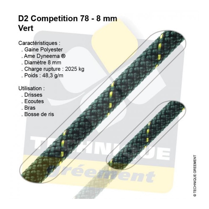 Drisse ou écoute Dyneema - D2 Cruising SK78 et D1