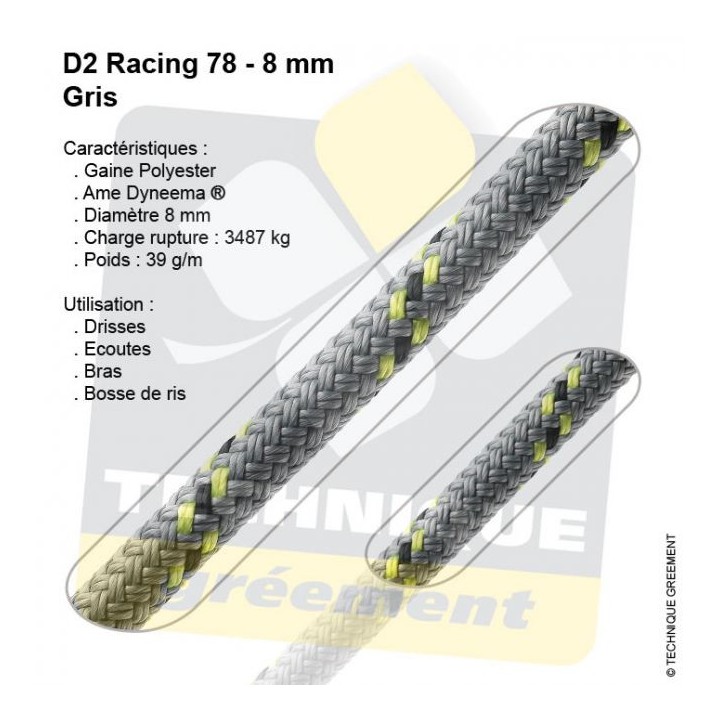 Drisse et Ecoute Dyneema - D2 Racing 78