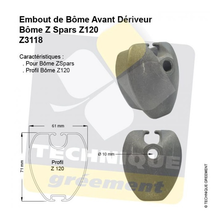 Embouts de Bôme - Pour Bôme ZSpars Z120