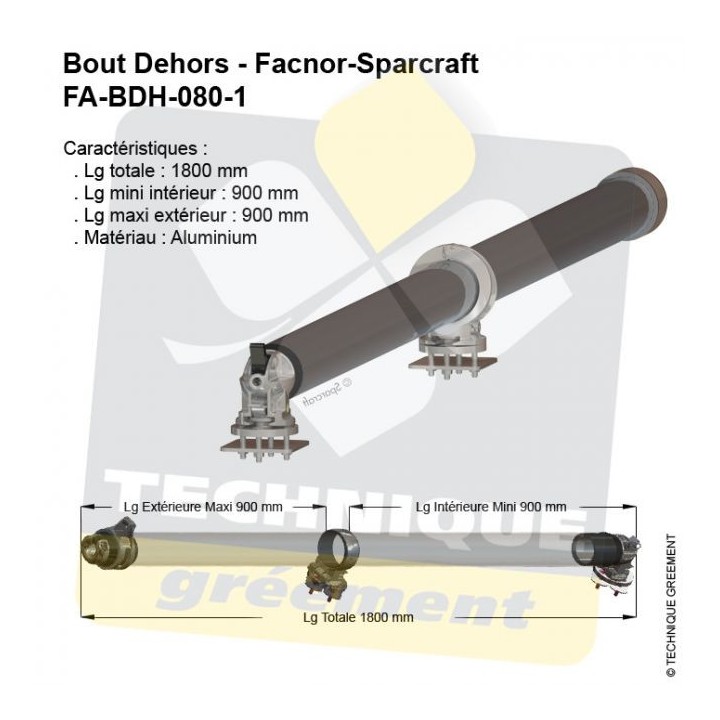 Kit Bout Dehors Facnor-Sparcraft Ø80mm