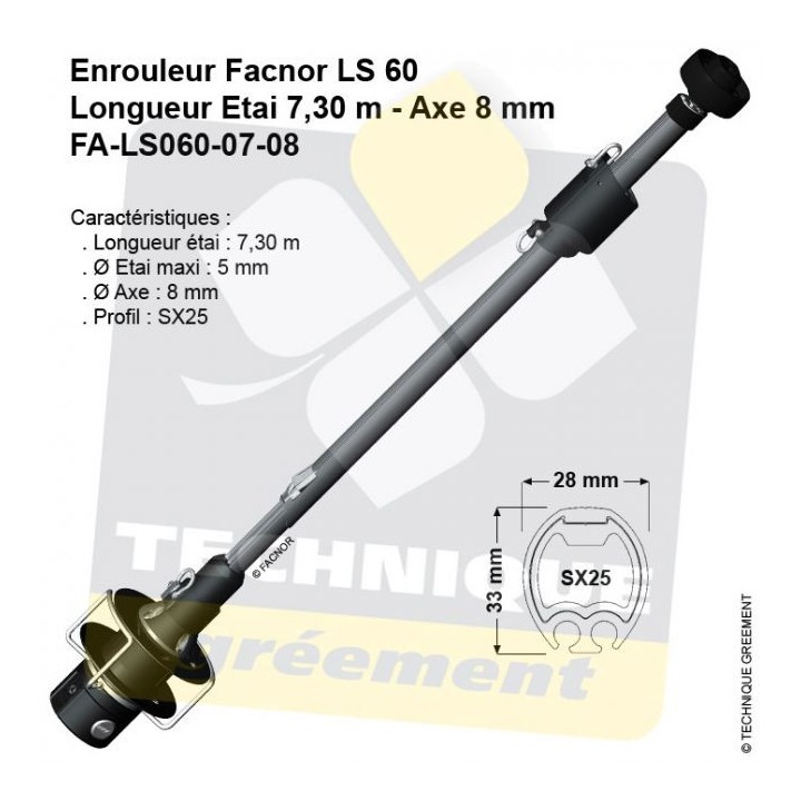 Enrouleur Facnor LS060 - Etai Maxi 5mm