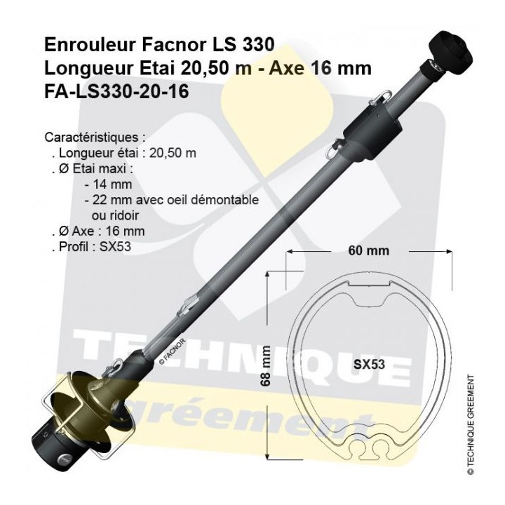 Enrouleur Facnor LS330 - Etai Maxi 14/22*mm