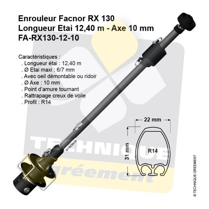 Enrouleur Facnor RX130 - Etai Maxi 6/7mm