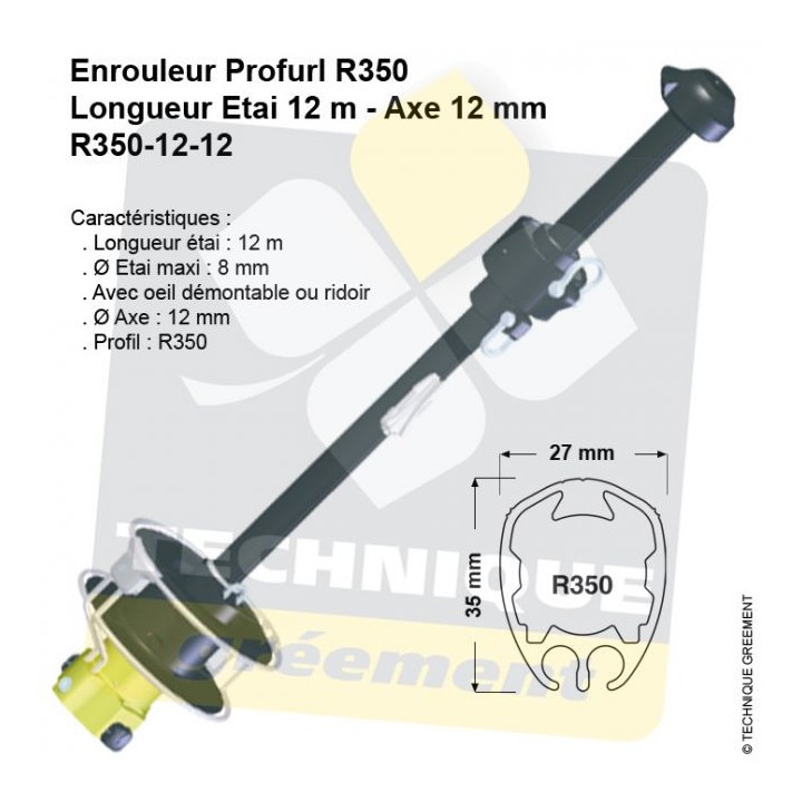 Enrouleur Profurl R350 - Etai de 7mm et 8mm
