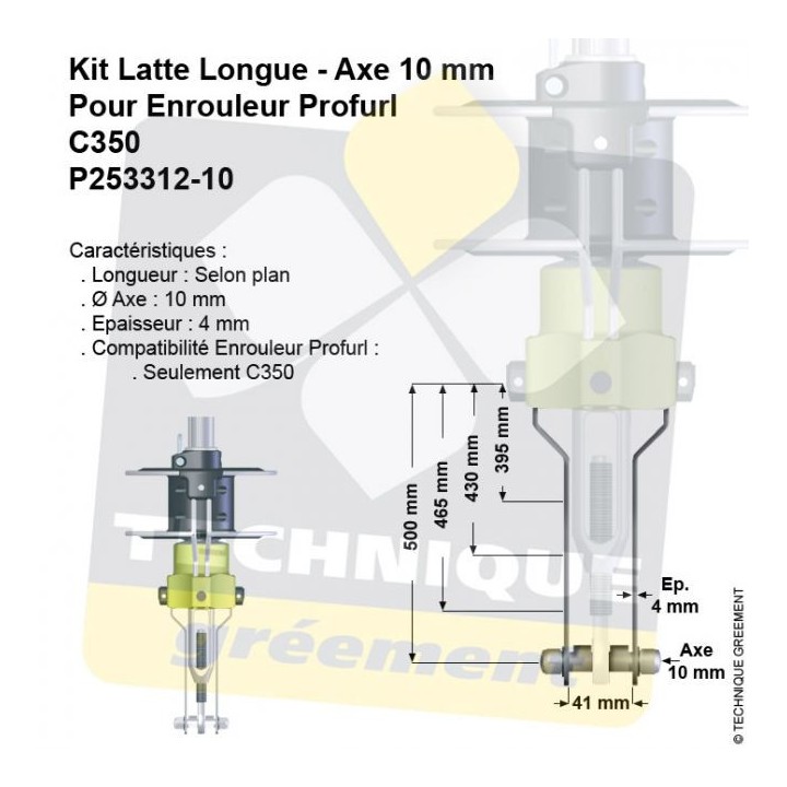 Latte Pour Enrouleur Profurl C350-420-430/R420-430
