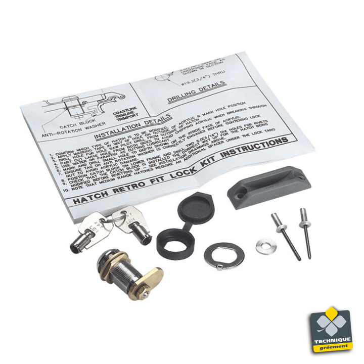 piece-detachees-lewmar-kit-serrure-cle-pour-panneau-technique-greement