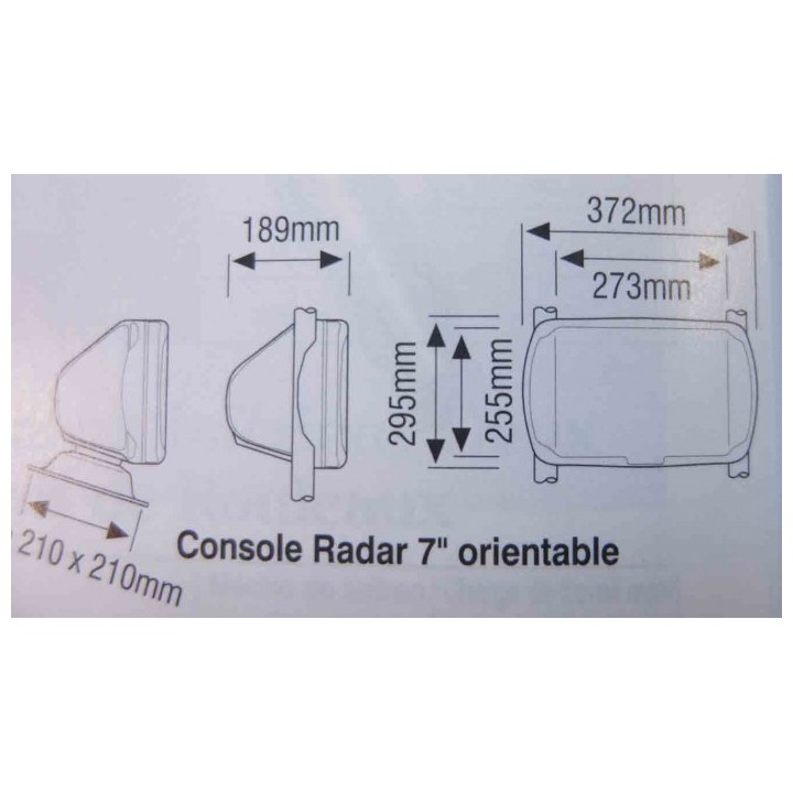 Console radar LEWMAR pivotante ou pour Arceau