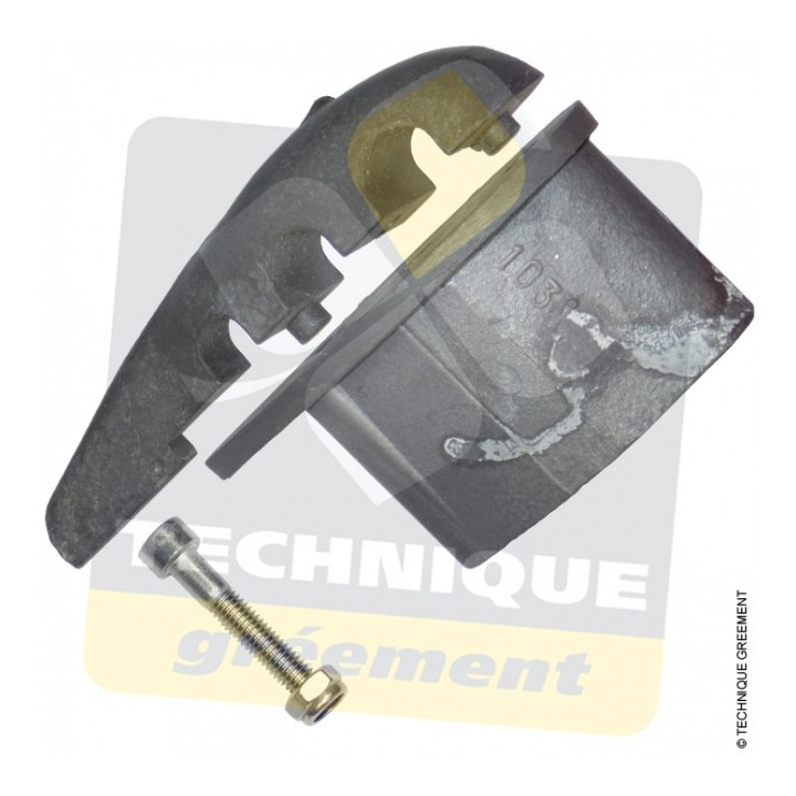 Embout 3822 pour barre de flèche Z240 non rétreinte - Gréement Continu