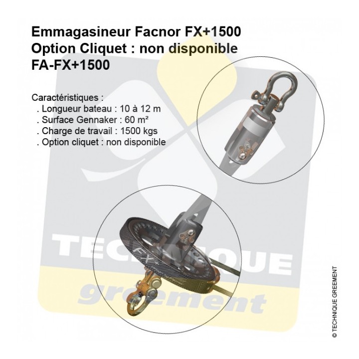 Emmagasineur FX+1500 - 40' - 55m² - Manille/Mousqueton